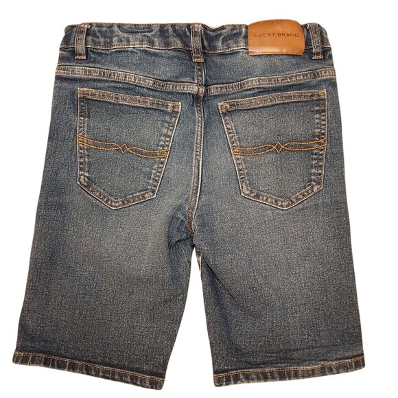 Lucky Brand Kids Classic Straight Stretch Blue Jean Shorts – Size 12 - Picture 2 of 4